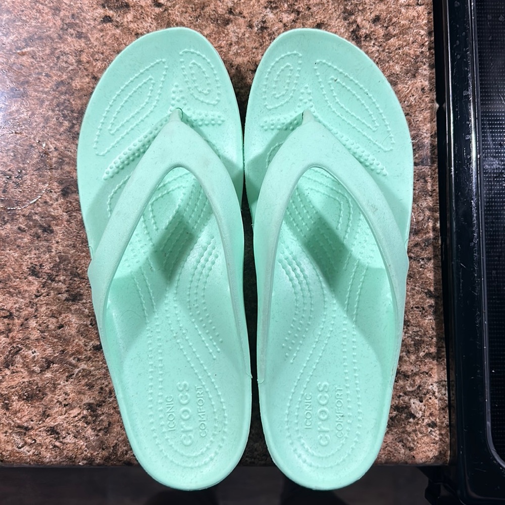 Croc flip flops